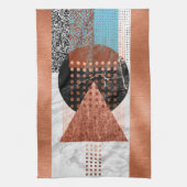 Moderne Blauwgroen blauwzwarte blauwtongen koperen Theedoek (Verticaal)