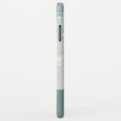 Moderne Blauwgroen Blue Marble Minimal Monogram Case-Mate iPhone Case (Achterkant/rechts)