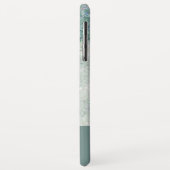 Moderne Blauwgroen Blue Marble Minimal Monogram Case-Mate iPhone Case (Achterkant/links)