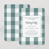 Moderne Blauwgroen buffelconferentie uitnodiging v (Voorkant / Achterkant)