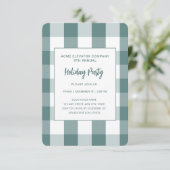 Moderne Blauwgroen buffelconferentie uitnodiging v (Staand voorkant)