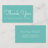 Moderne Blauwgroen dank Visitekaartje (Voorkant / Achterkant)