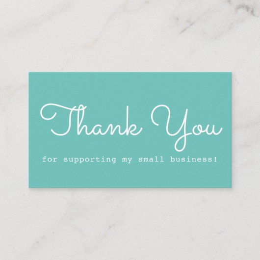 Moderne Blauwgroen dank Visitekaartje (Voorkant)