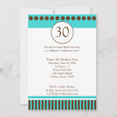 Moderne Blauwgroen en bruine uitnodigingen van vij (Voorkant)