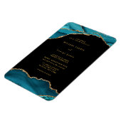 Moderne Blauwgroen en gouden bonte weddenschappen Magneet (Linkerzijde)