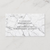 Moderne Blauwgroen en goudmannetjesbloem Salon Visitekaartje (Achterkant)