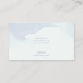 Moderne Blauwgroen en Paarse Waterverf Visitekaartje (Achterkant)