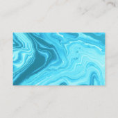 Moderne, Blauwgroen, flexibele tekenverf Visitekaartje (Achterkant)