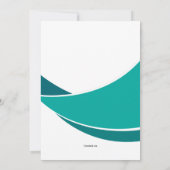 Moderne Blauwgroen foto-uitnodiging Kaart (Achterkant)