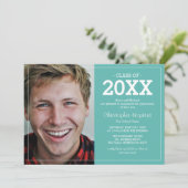 Moderne Blauwgroen fotograaf Kaart (Staand voorkant)