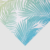 Moderne blauwgroen gele tropische palmbomen patroo tissuepapier (Detail)