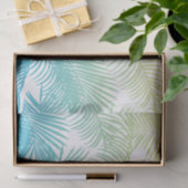 Moderne blauwgroen gele tropische palmbomen patroo tissuepapier (Geschenk)