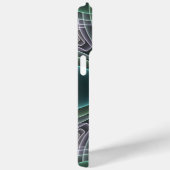 Moderne Blauwgroen geometrische fractale kunst Case-Mate iPhone Case (Achterkant / Rechts)