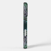 Moderne Blauwgroen geometrische fractale kunst Case-Mate iPhone Case (Achterkant / Rechts)