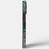 Moderne Blauwgroen geometrische fractale kunst Case-Mate iPhone Case (Achterkant / Rechts)