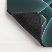 Moderne Blauwgroen geometrische fractale kunst Muismat (Hoek)