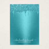 Moderne Blauwgroen Glitter Drivers die beeldscherm Visitekaartje (Voorkant)