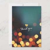 Moderne Blauwgroen Gold Bokeh Lights Bachelorette  Kaart (Achterkant)