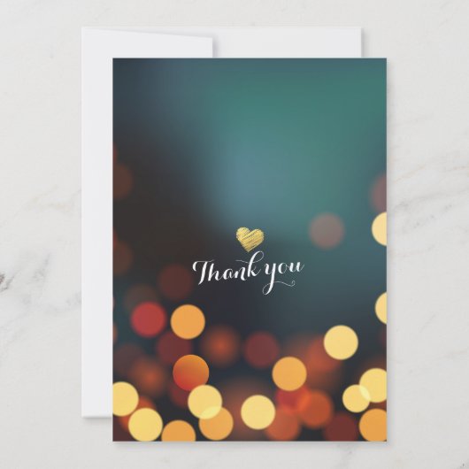 Moderne Blauwgroen Gold Bokeh Lights Bachelorette Kaart (Achterkant)