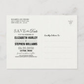 Moderne Blauwgroen gouden bruine bruiloft bespaart Aankondigingskaart (Achterkant)