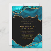 Moderne Blauwgroen goudgesteente-coupeschower uitg (Voorkant)