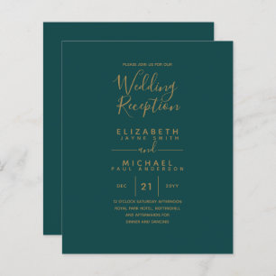 Moderne Blauwgroen 'Green Gold Budget Wedding Rece