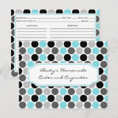 Moderne Blauwgroen grijze zwarte cirkels Briefkaart (Voorkant / Achterkant)