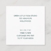 Moderne Blauwgroen groene Abstracte verfstroom Vierkante Visitekaartje (Achterkant)