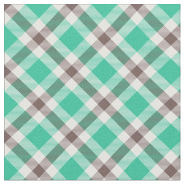 Moderne Blauwgroen groene bruine speldenpatroon Stof