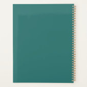 Moderne Blauwgroen groene business Logo 2025 Planner (Achterkant)