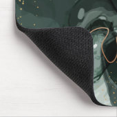 moderne blauwgroen-groene goudmakerij muismat (Hoek)