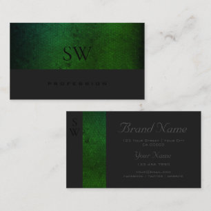 Moderne Blauwgroen groene gradiënt donkergrijs met Visitekaartje
