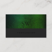 Moderne Blauwgroen groene gradiënt donkergrijs met Visitekaartje (Voorkant)
