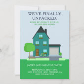 Moderne Blauwgroen Groene Huis Housewarming Party  Kaart (Voorkant)