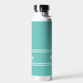 Moderne Blauwgroen groene minimalistische stijlvol Waterfles (Links)