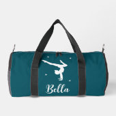 Moderne Blauwgroen gymnastiek dans fitness Plunjezak (Achterkant)