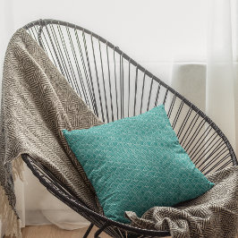 Moderne Blauwgroen Japanse golflengte Kussen