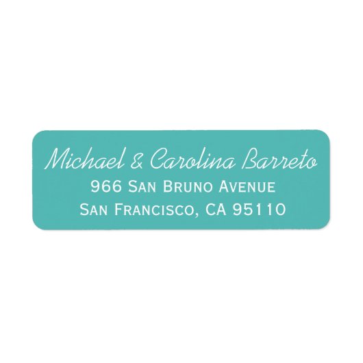 Moderne Blauwgroen labels (Voorkant)