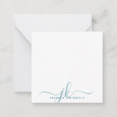 Moderne Blauwgroen minimaliseringsmethode voor het Notitiekaartje (Voorkant)