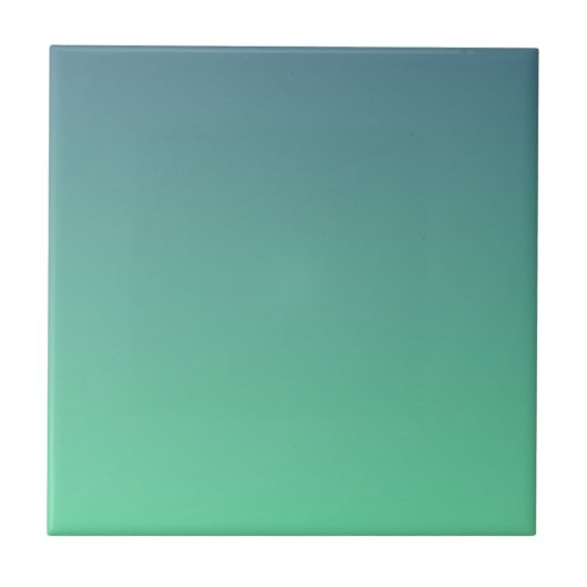 Moderne Blauwgroen Mint Green Ombre Tegeltje (Voorkant)