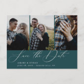 Moderne Blauwgroen multiculturele kalligrafie Opsl Aankondigingskaart (Voorkant)