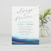 Moderne Blauwgroen oceaan altijd voor altijd stran Kaart (Staand voorkant)