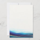 Moderne Blauwgroen oceaan altijd voor altijd stran Kaart (Achterkant)