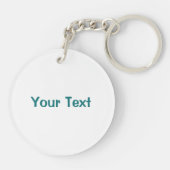 Moderne Blauwgroen paardencirkel Logo gepersonalis Sleutelhanger (Achterkant)