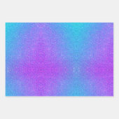 Moderne Blauwgroen Paarse Faux Glitter Verjaardag Inpakpapier Vel (Voorkant 3)