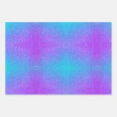 Moderne Blauwgroen Paarse Faux Glitter Verjaardag Inpakpapier Vel (Voorkant 2)