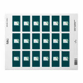 Moderne Blauwgroen Peacock bruiloft Hershey's Mini Etiket (Full Sheet)