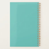 Moderne Blauwgroen, persoonlijke planner (Achterkant)