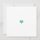 Moderne Blauwgroen plum Ampersand slaat de datum o Kaart (Achterkant)