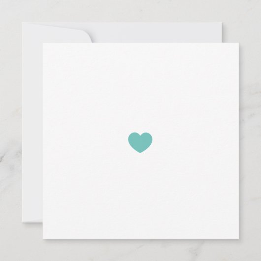 Moderne Blauwgroen plum Ampersand slaat de datum o Kaart (Achterkant)